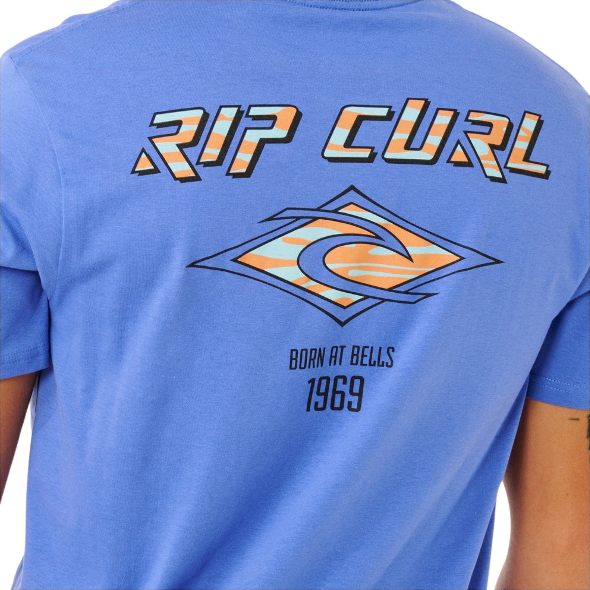 2026 Rip Curl Mens Fade Out Icon Tee 0CAMTE - Blue Haze